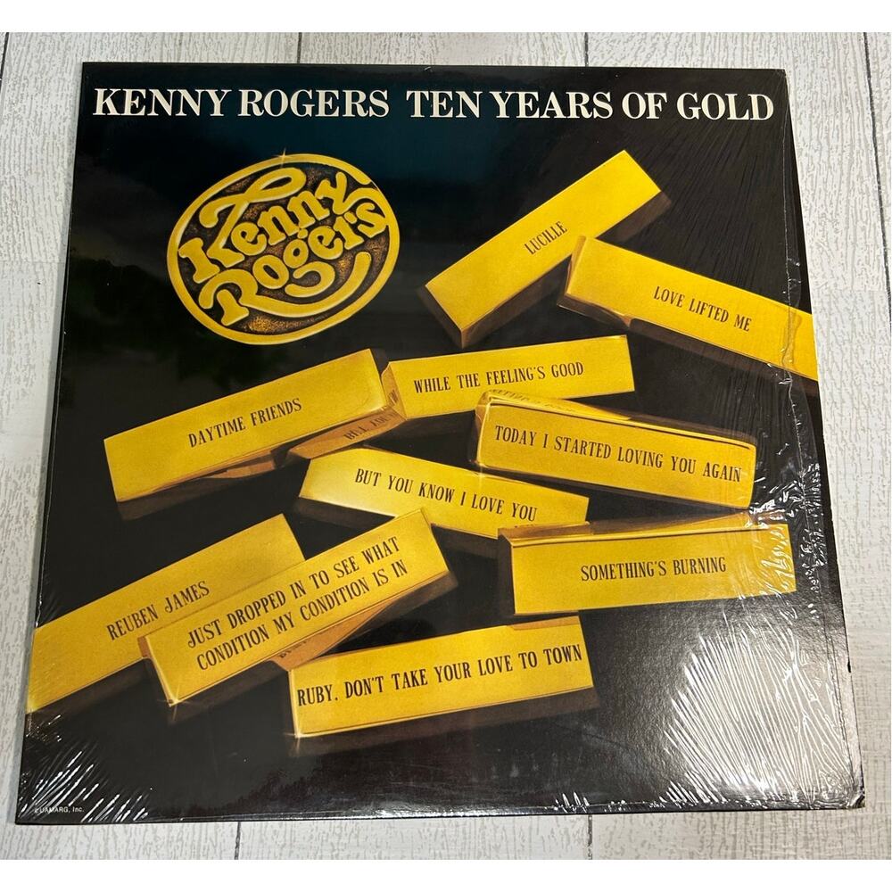 Vintage 1977 Kenny Rogers Ten Years of Gold Vinyl Album